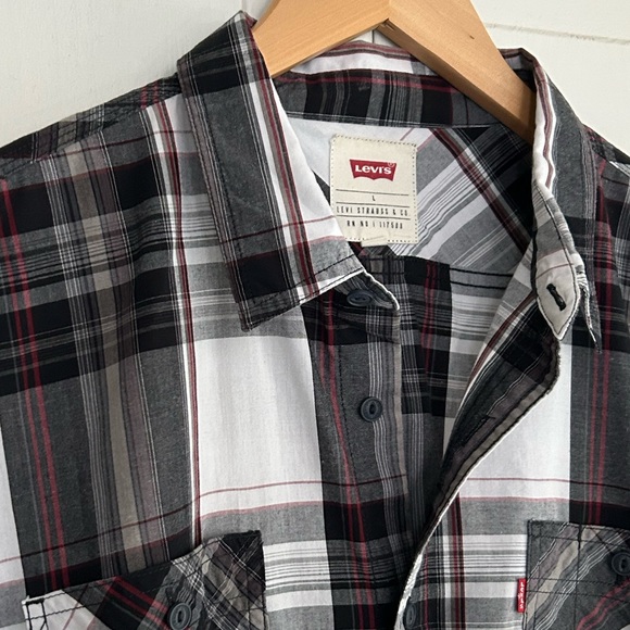 Levi’s Men’s Size L Long Sleeve Button Down Plaid Shirt - Picture 6 of 12